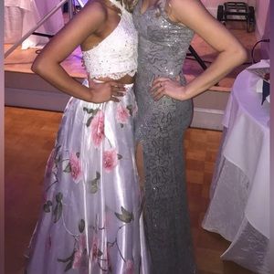 Grey Sequin Prom/Homecoming Dress